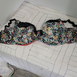 1st & curve polka dot and floral bra